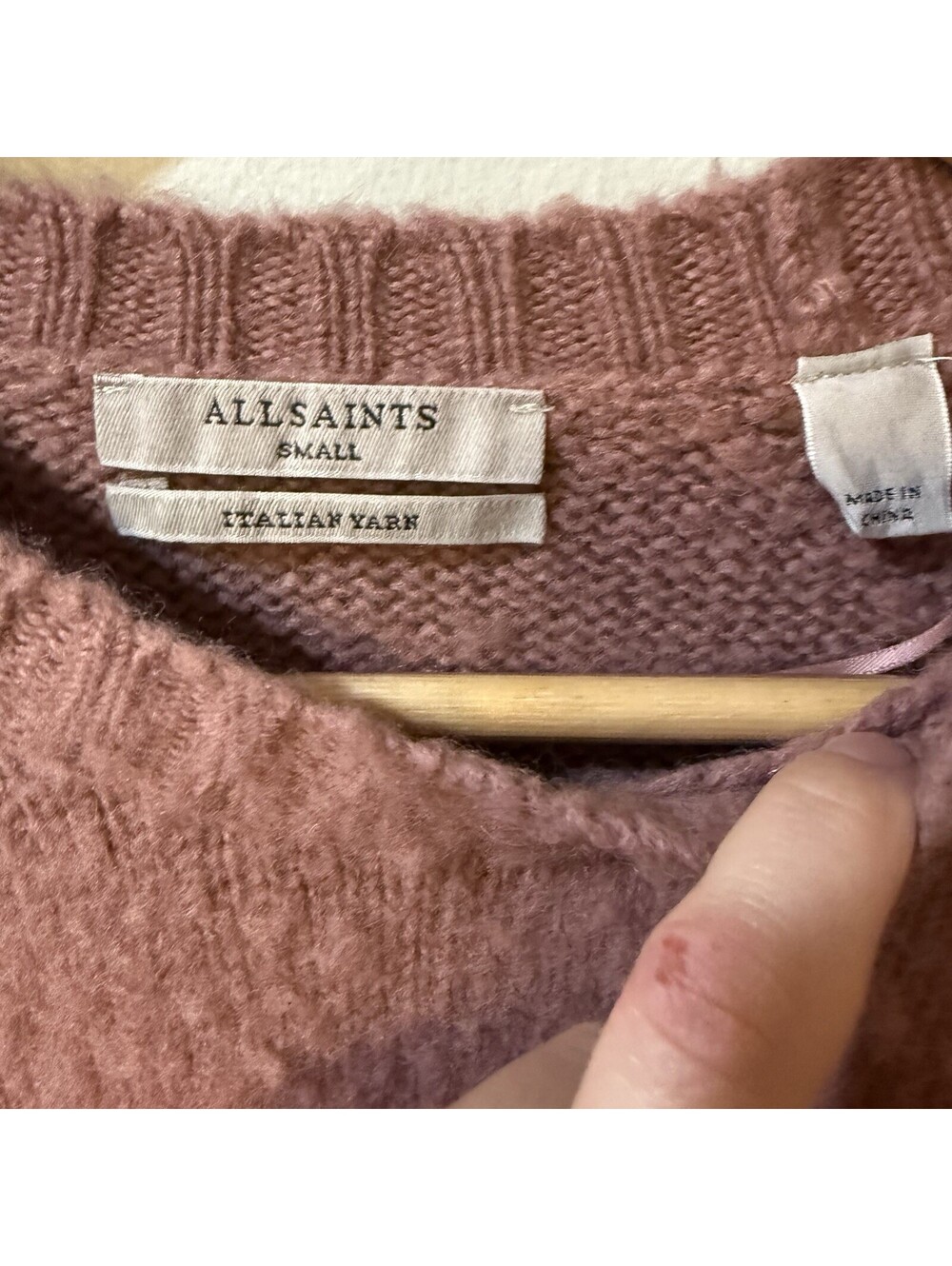 AllSaints Women’s Lou Uno Sweater Size Small Italian Yarn Wool Blend - Picture 7 of 9